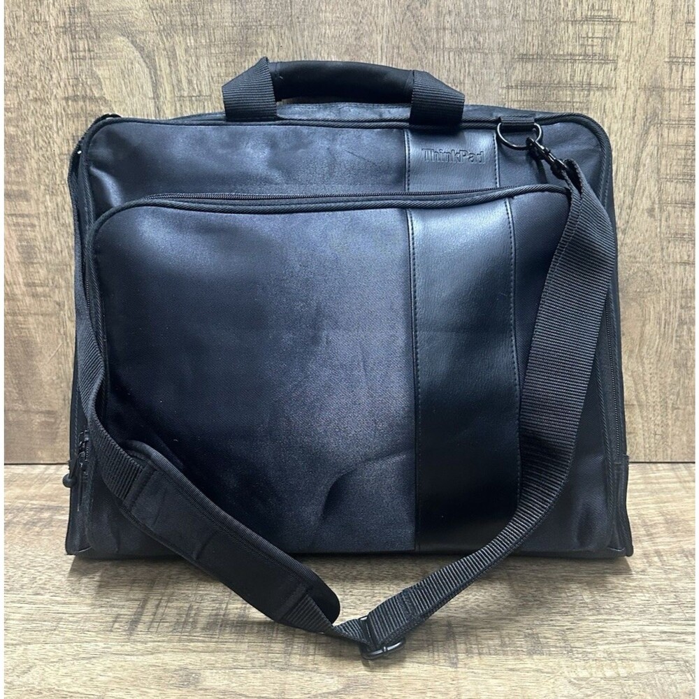 ThinkPad black computer bag with multiple compartments and pockets 16x13 Inches